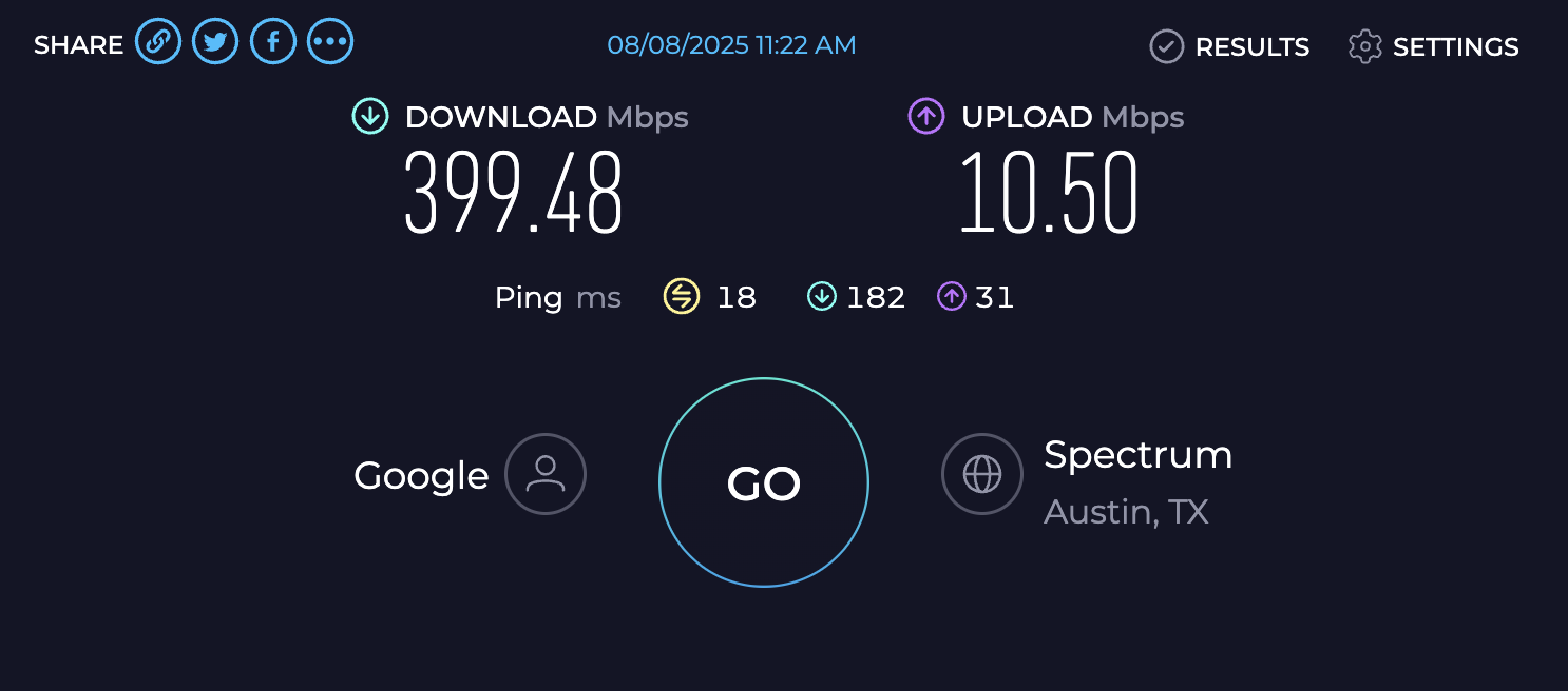 Internet Speed