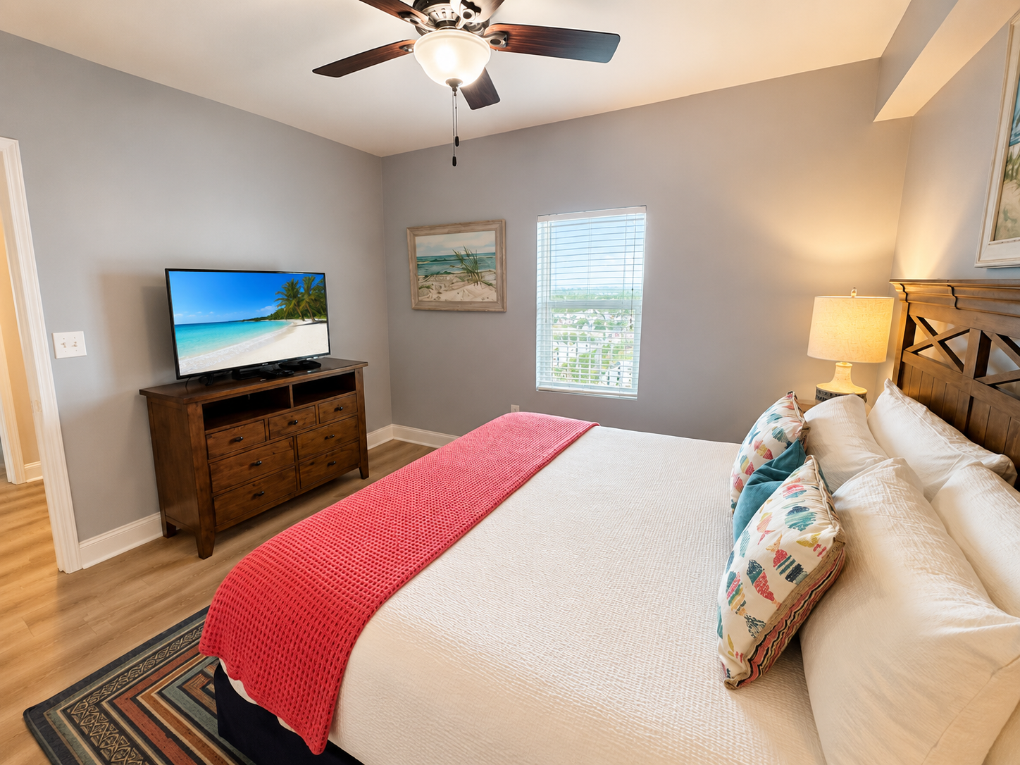 Bedroom #3 with king bed and ensuite bathroom