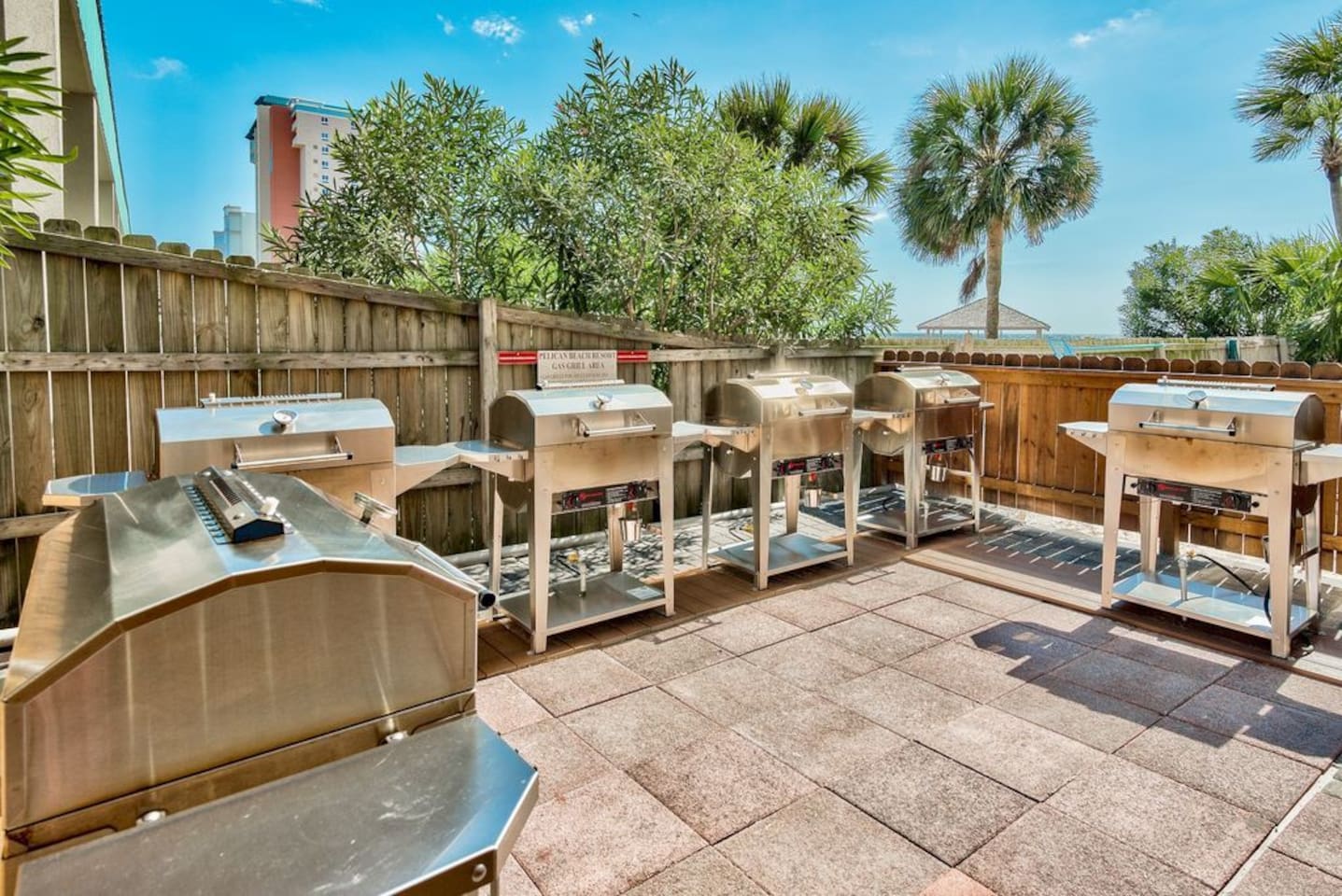 New grills in designated grill area