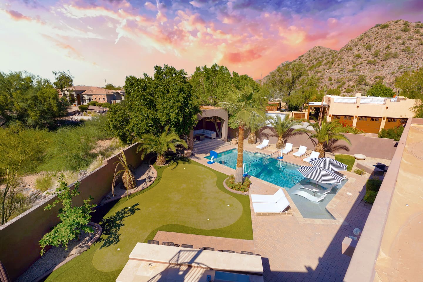 So much to do in the backyard, all with mountain views and often with the best Arizona Sunsets you can get.