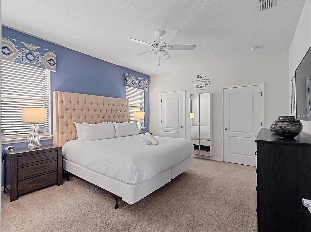 Beautiful 1st Floor Master w/King bed, double walk-in closets and ensuite bath