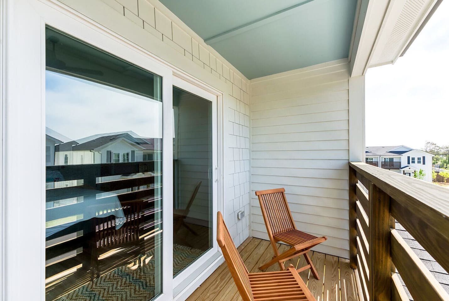 A quiet outdoor spot perfect for coffee, reading, or evening relaxation.