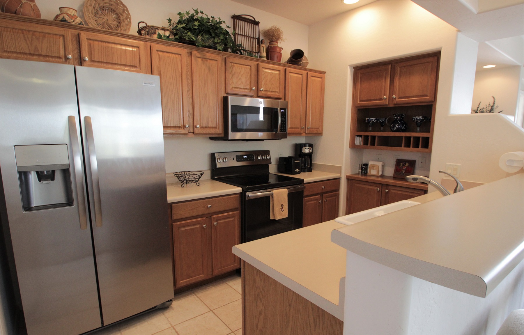 Kitchen with all electric appliances