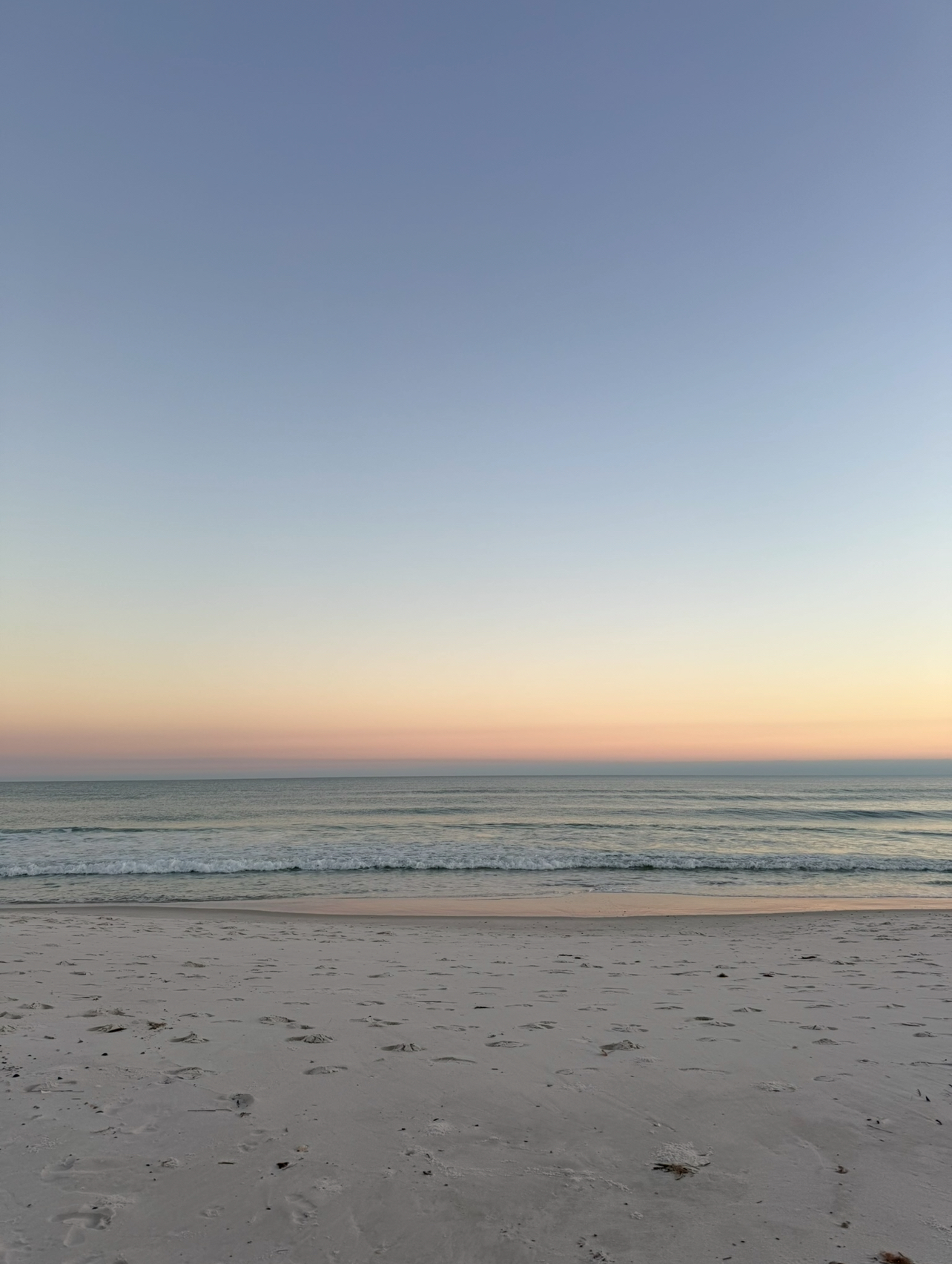 Private Gulf beach at sunset