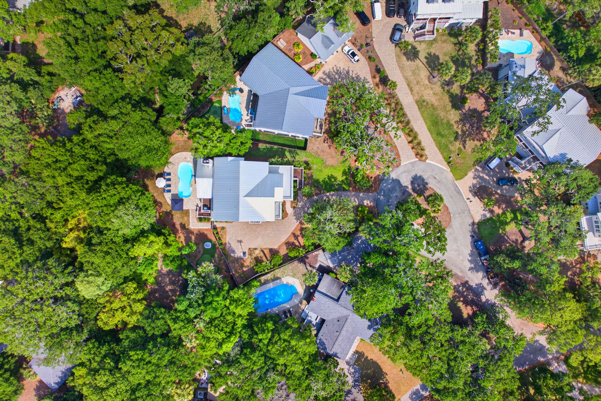 Aerial of home | Driftwood Dreams | 105 Forest Trail | Isle of Palms, SC | IOP Escapes