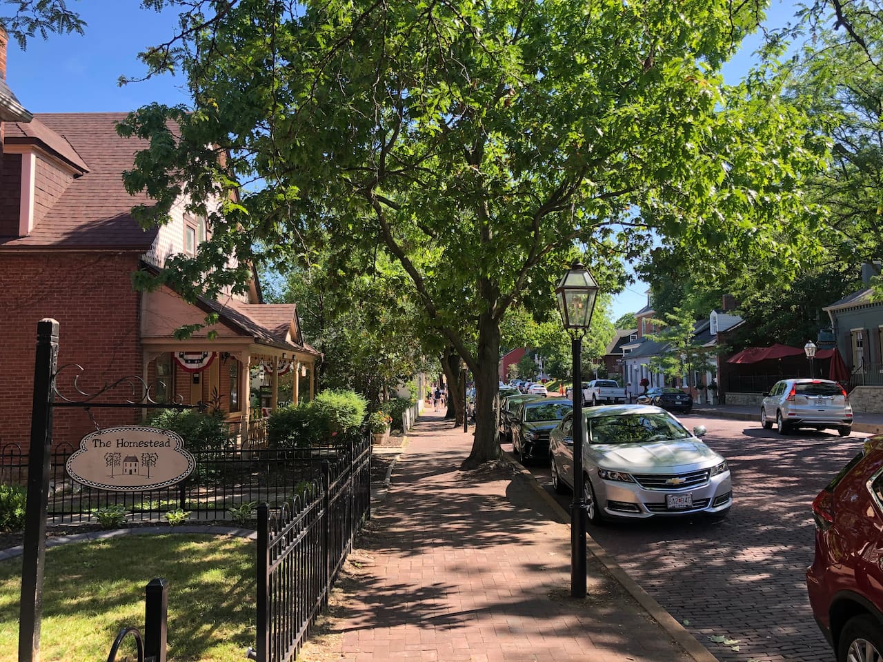 Historic Main Street offers shops and restaurants! 