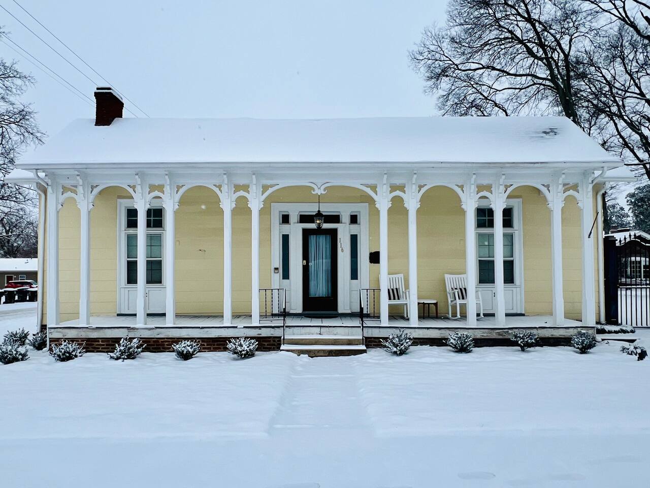 Cottage Dressed With Snow