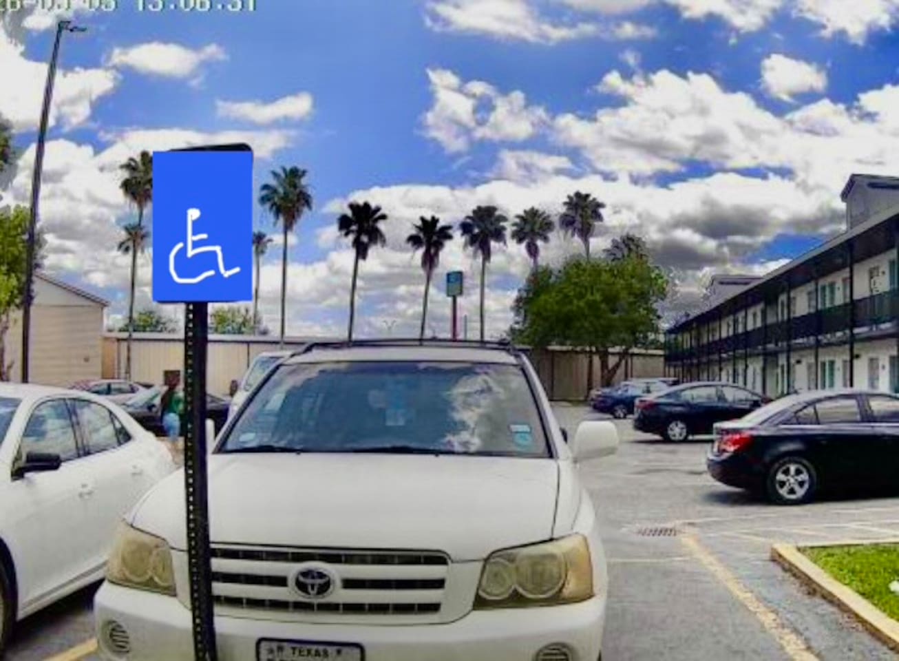 Accessible parking area shown near the unit