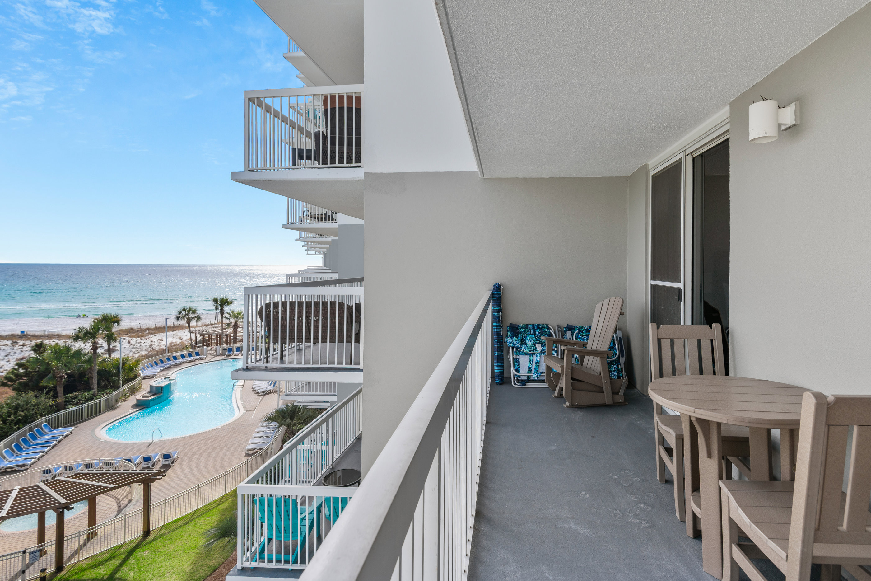 4 beach chairs and umbrella available