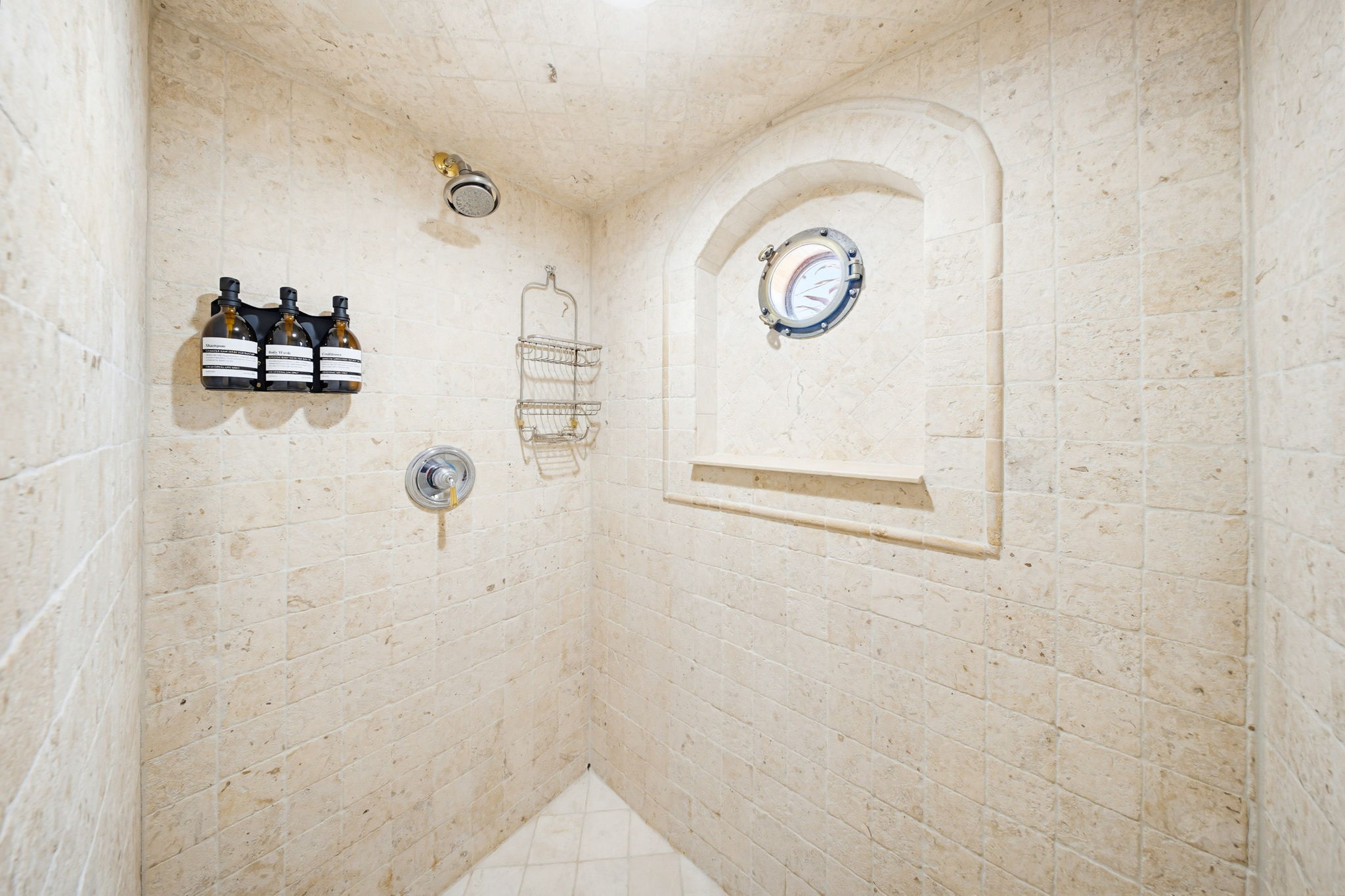 Includes luxury shampoo, conditioner, and body soap for your use.