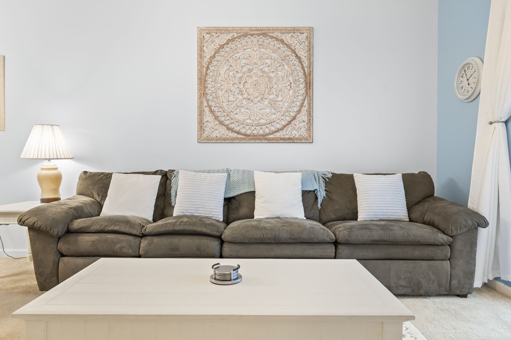 Living Room with Queen Size Sleeper Sofa