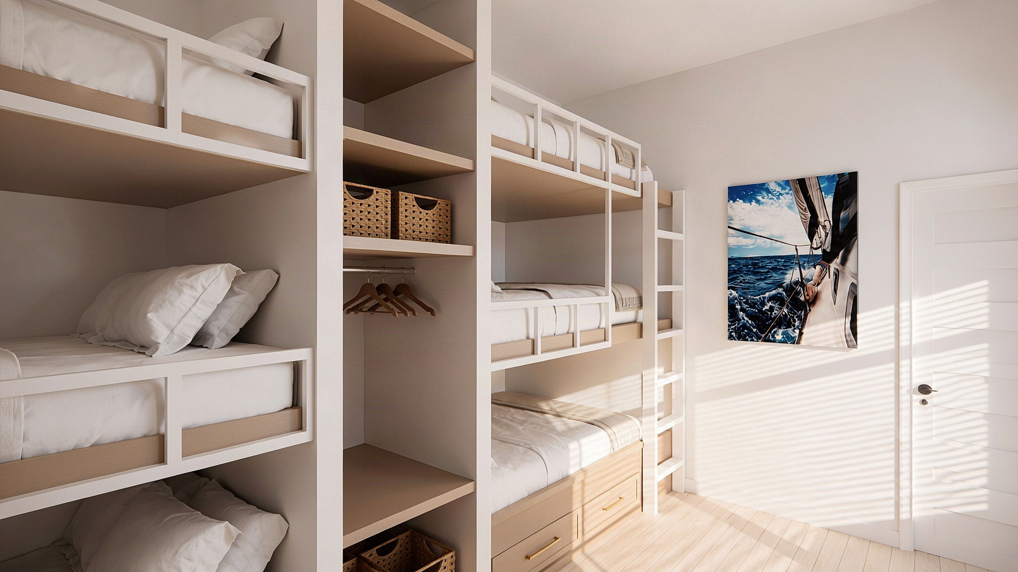 Bedroom # 6 | Bunk Room - Six Queens | Rendering