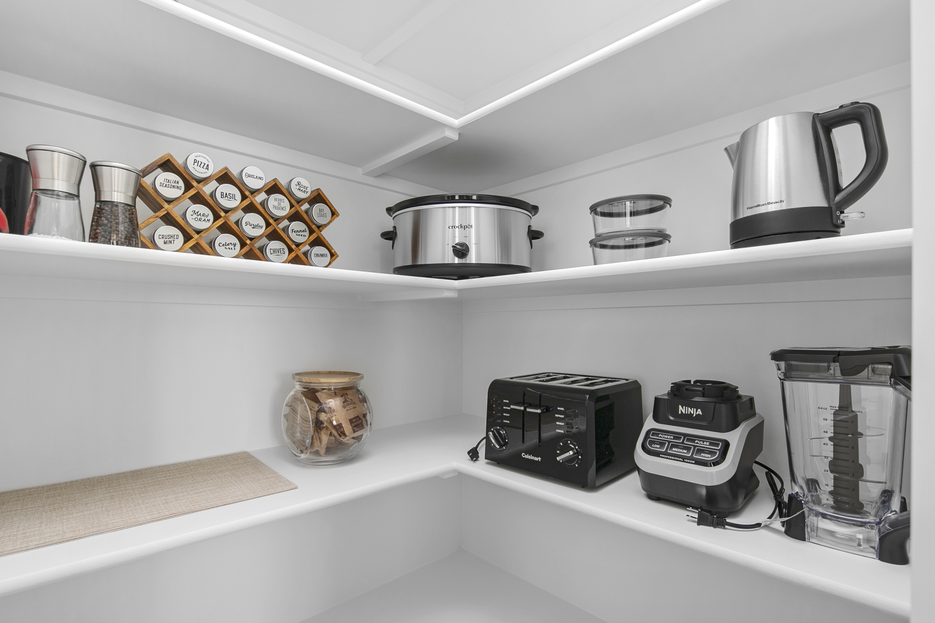 Stocked Pantry with Crockpot, Blender and Spices