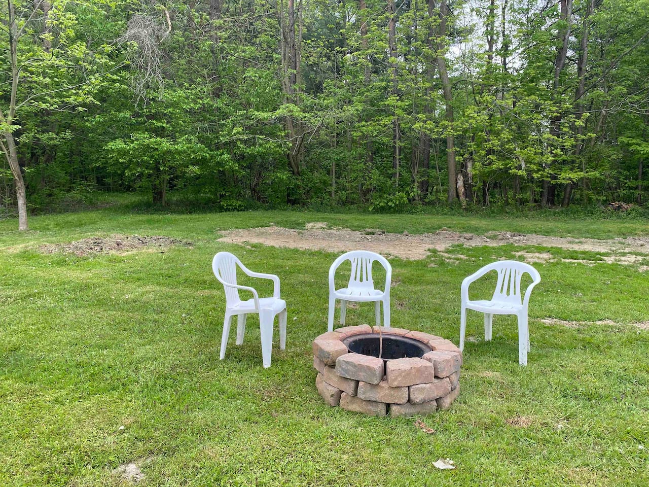 Firewood and roasting sticks available for your private bonfire pit.