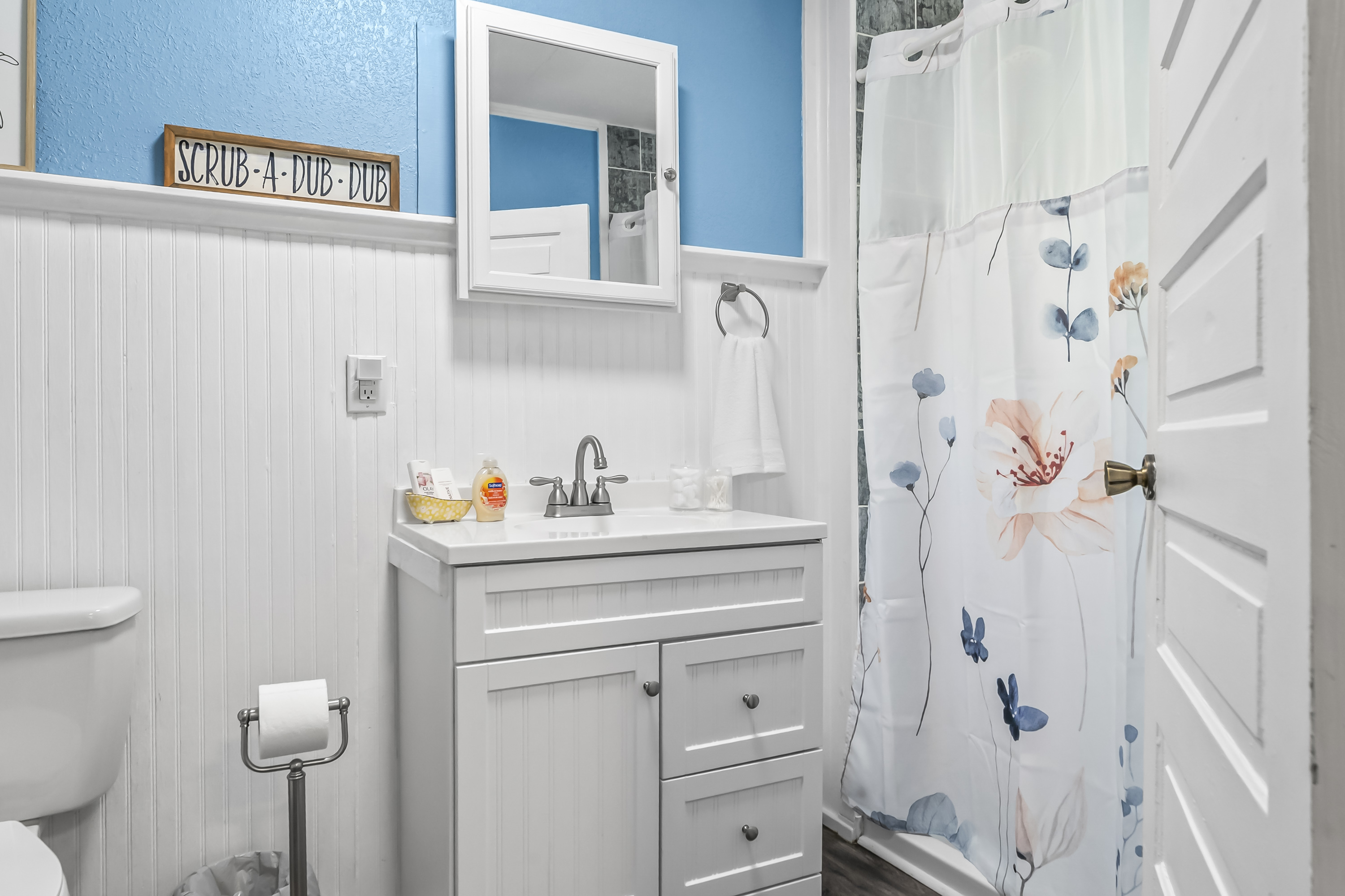 Bathroom with walk-in shower