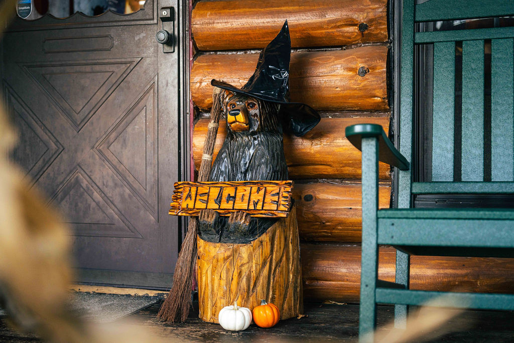 Our friendly porch greeter sets the tone—rustic, welcoming, and full of charm from the moment you arrive.