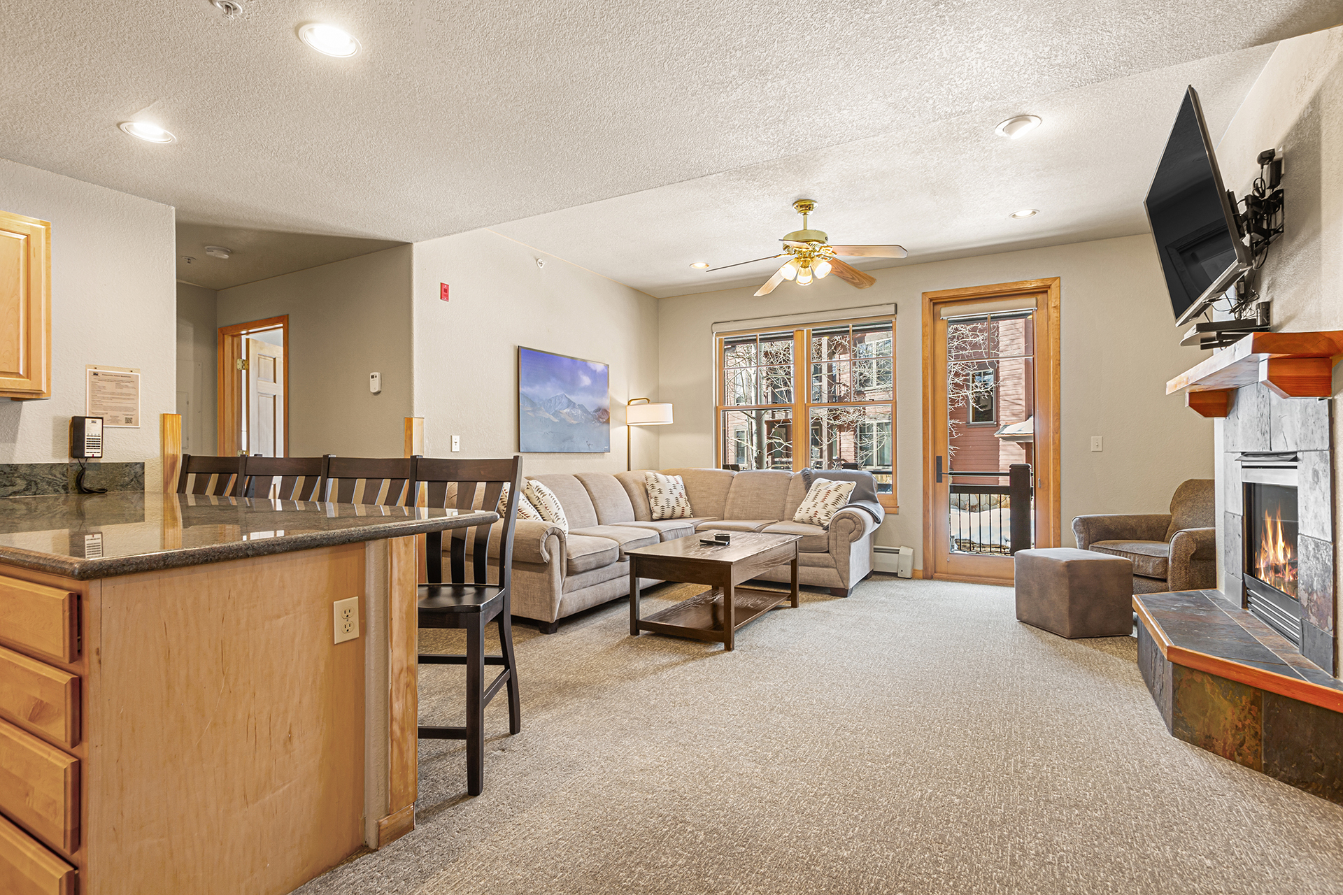 living room with sofa sleeper