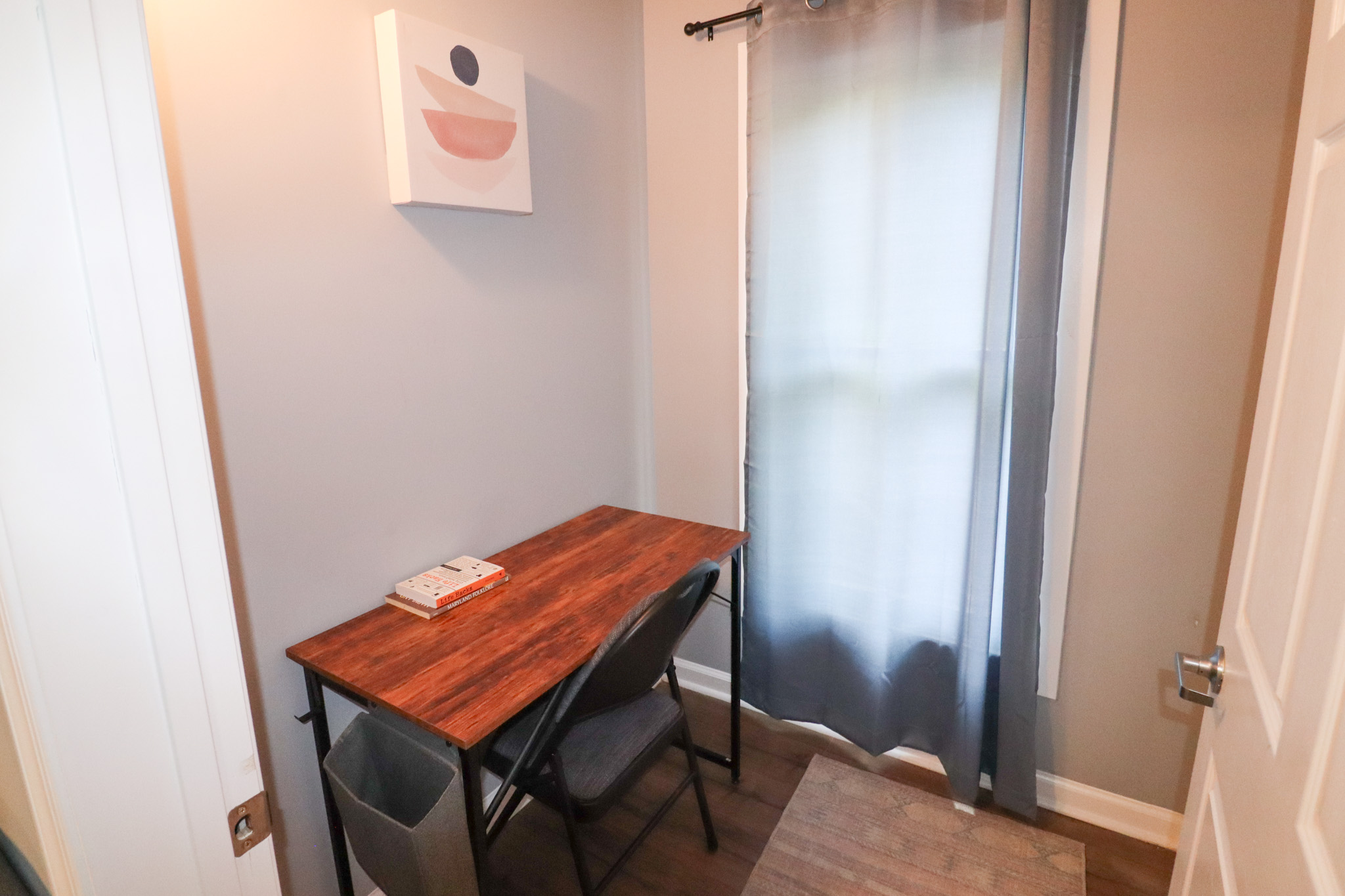 Designated Workspace with desk and chair