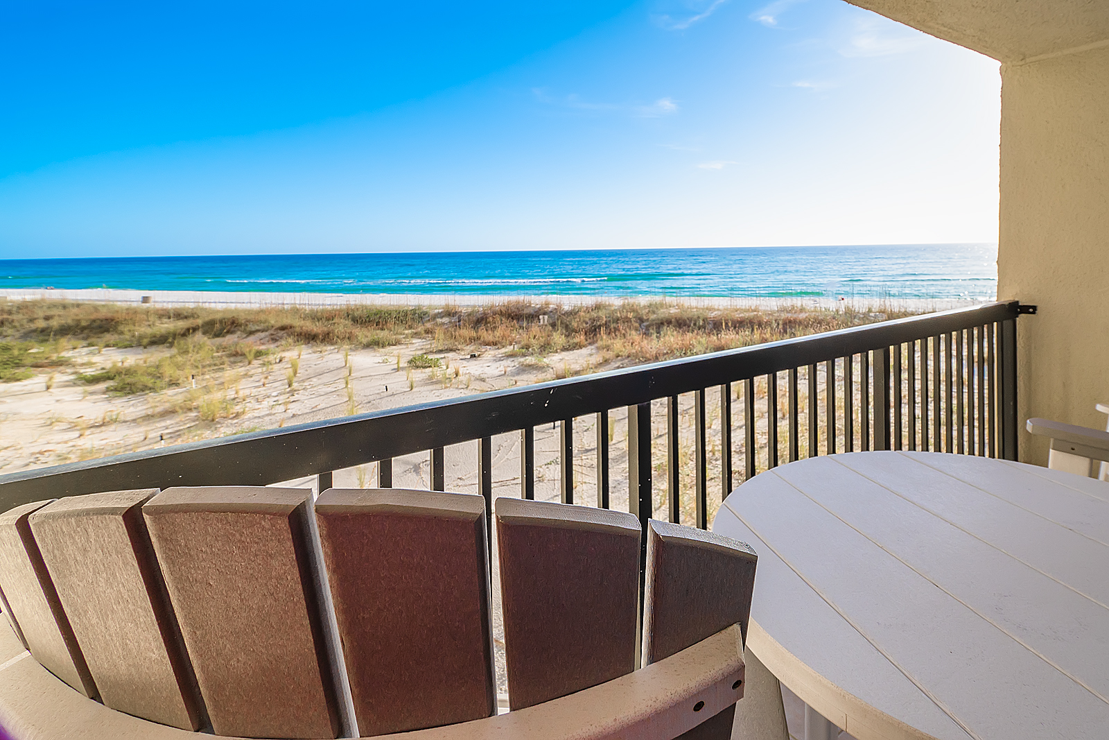 Comfortable balcony furniture to take in the view