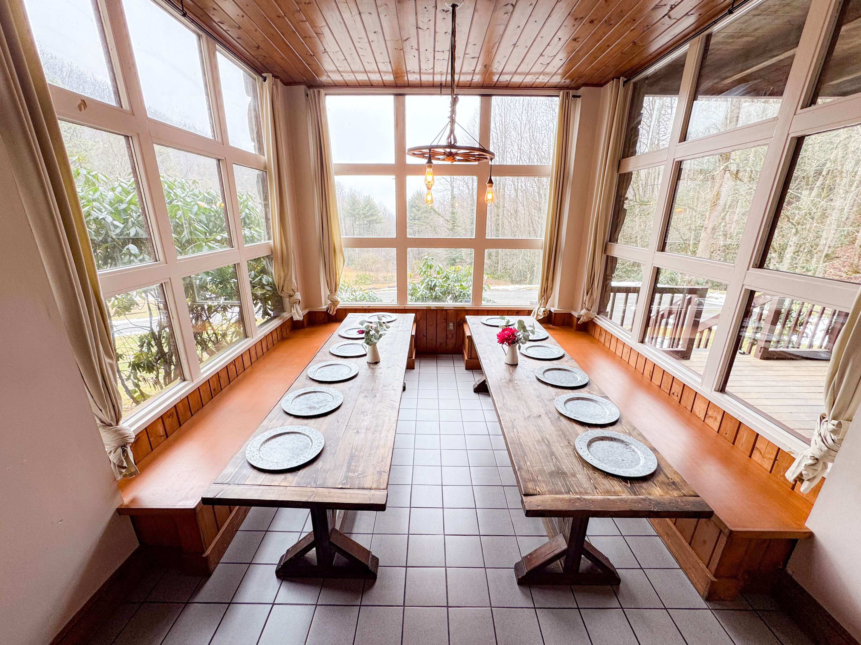 Our dining area on the Lower level features seating for 14 with additional bar seating just across from the space in the kitchen.