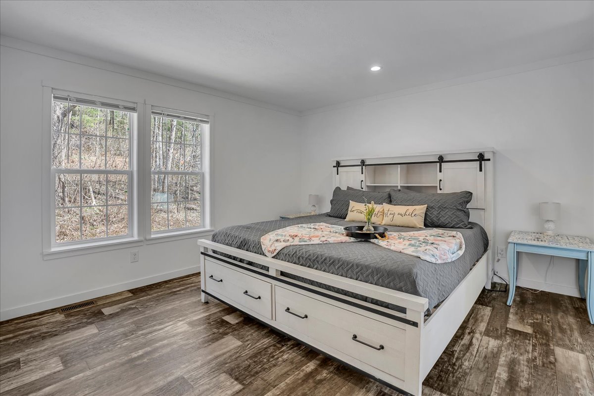 Primary Bedroom with king sized bed