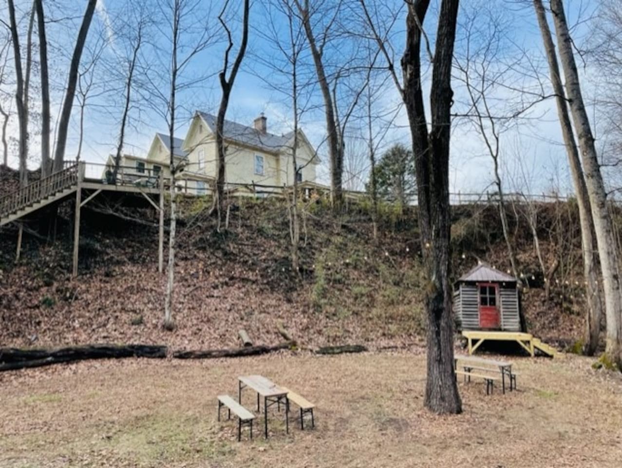 View of the house from the creek