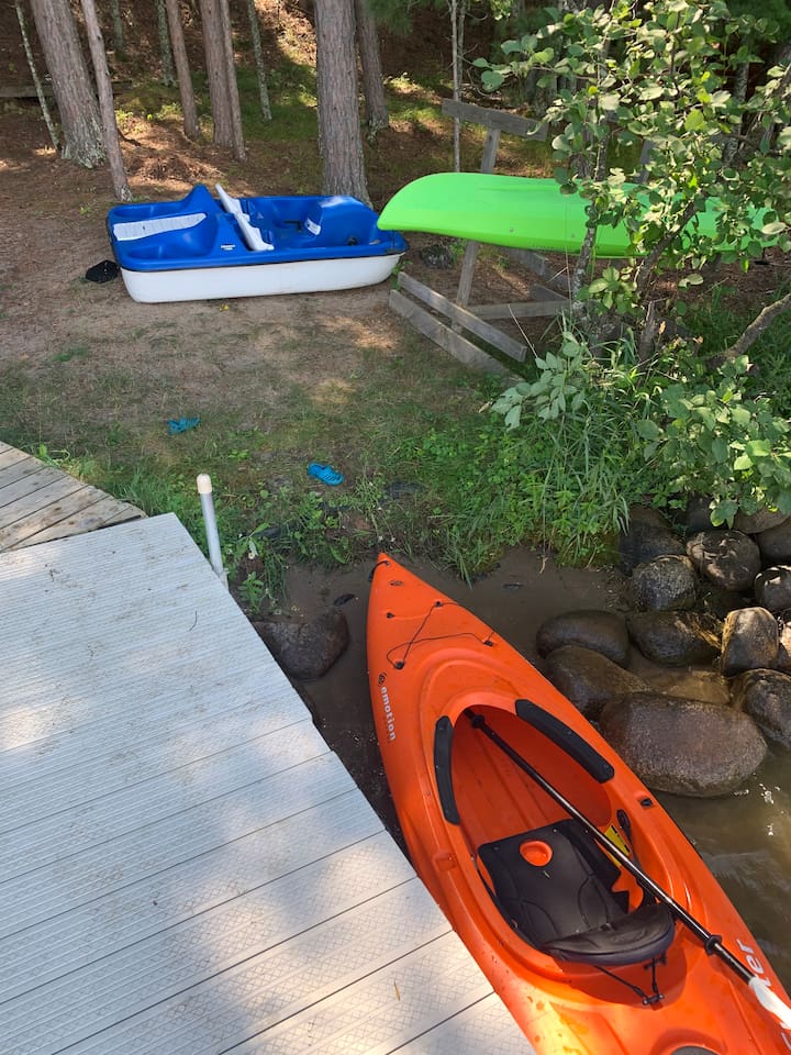 2 kayaks and paddleboat for guest use