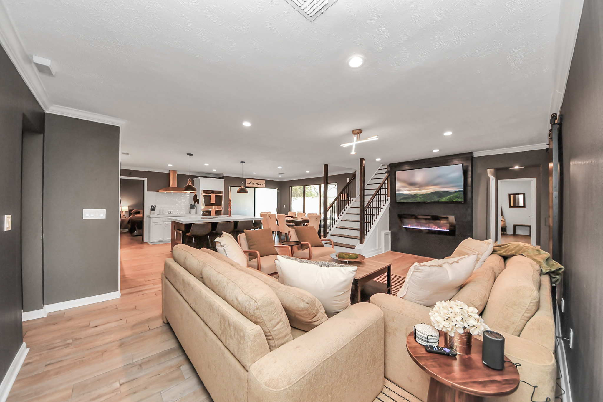 This space is perfect to lounge together, gather and have quality time.