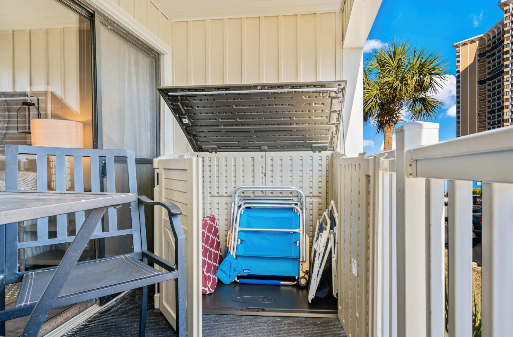 Guest Amenities from Balcony Storage