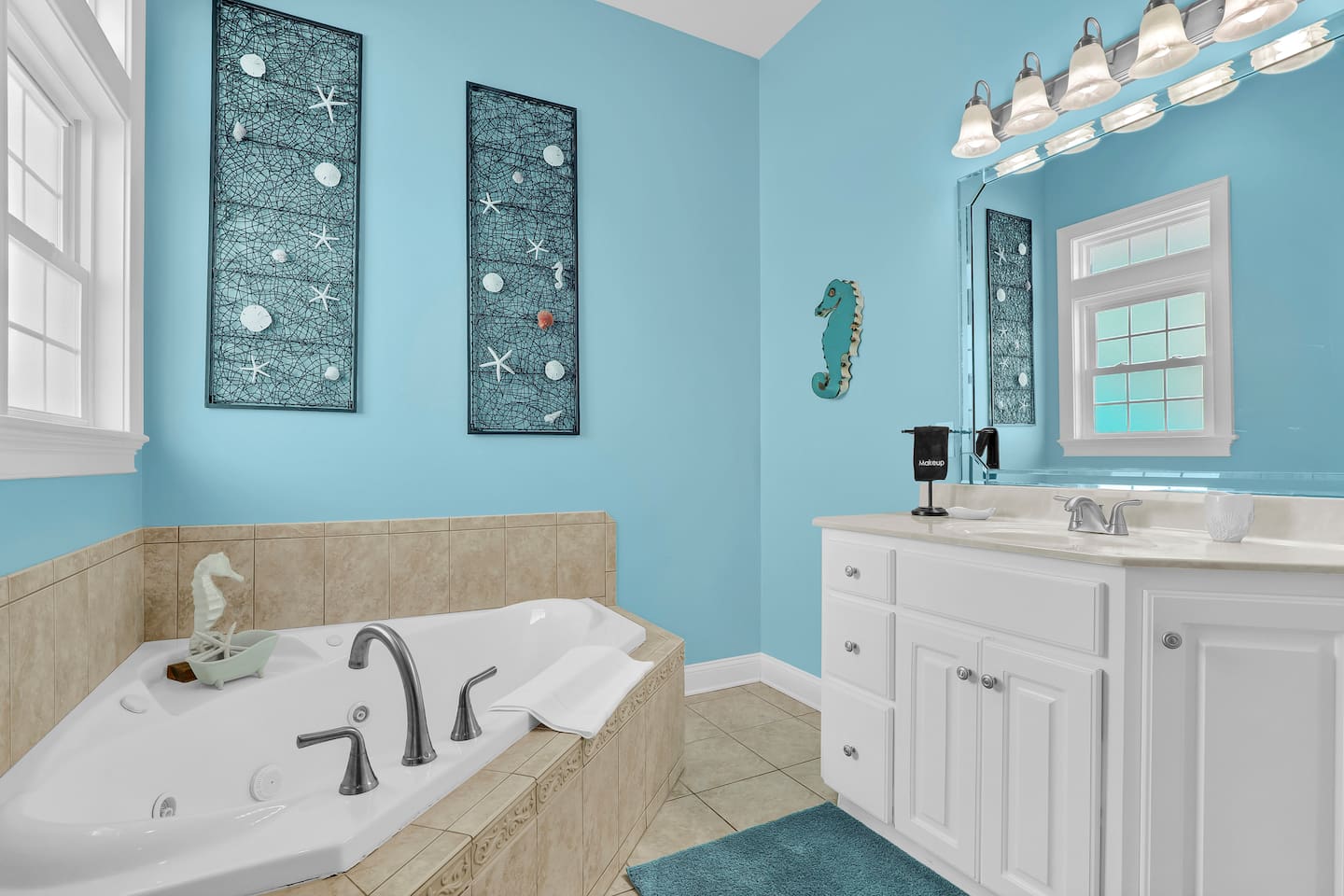 This bathroom is connected to Bedroom 1