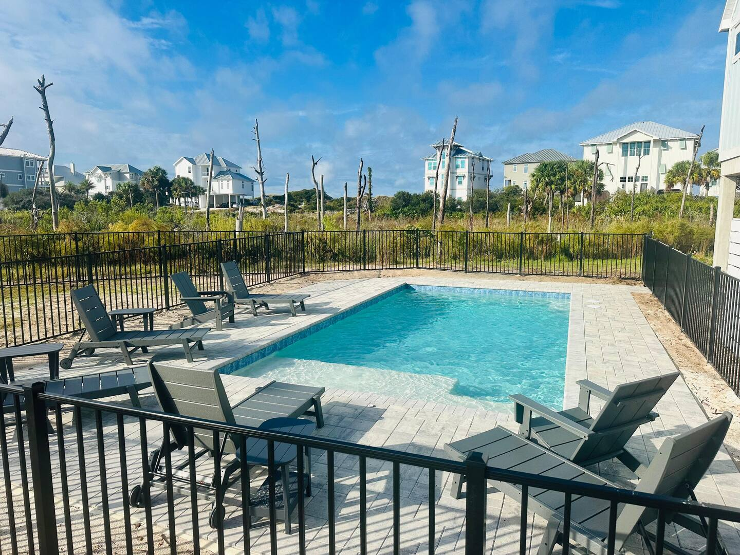 Take a dip in the brand-new private heated pool for year-round relaxation and sun-soaked fun.
