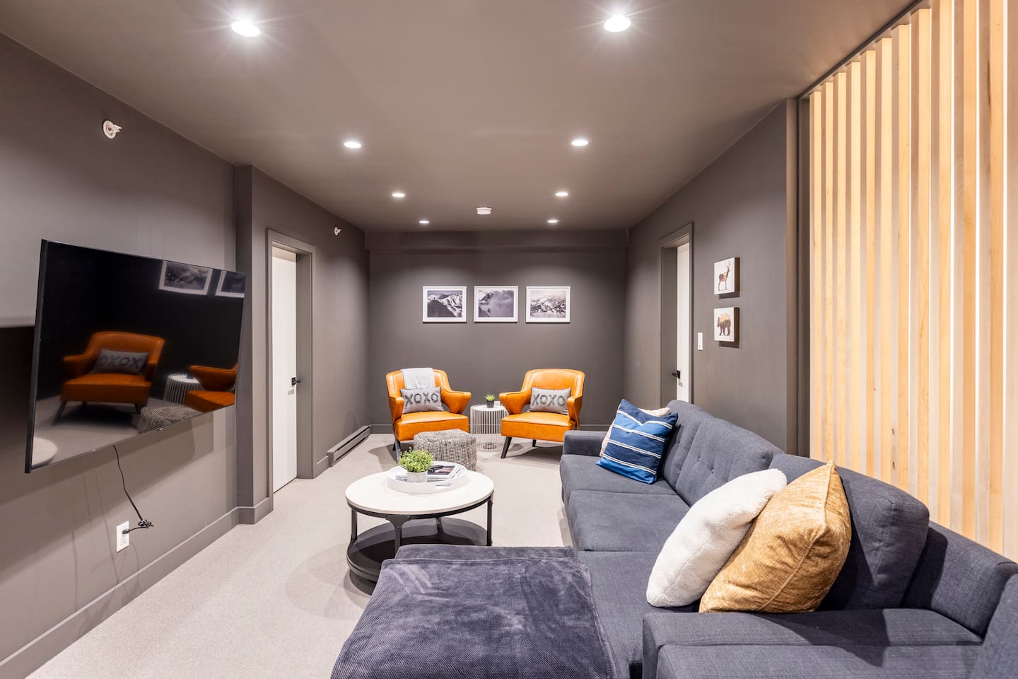 Door on the right leads to the queen bedroom with powder ensuite.