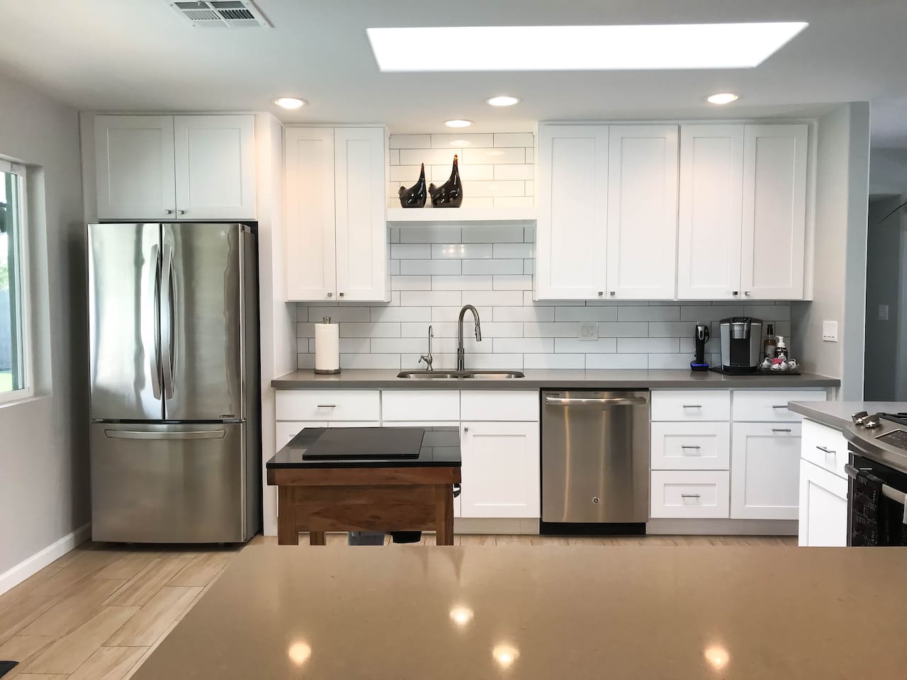 Comfortable kitchen with island work station