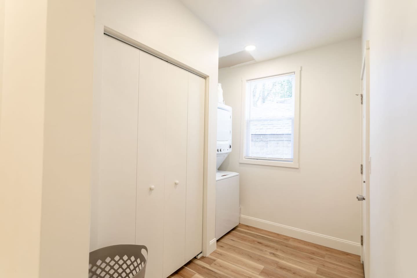 Spacious laundry area, providing plenty of room for your laundry needs.