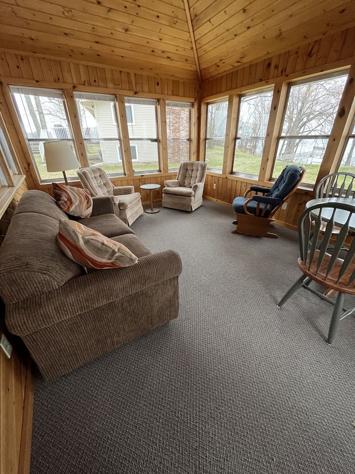 Three season porch with pull out sleeper.