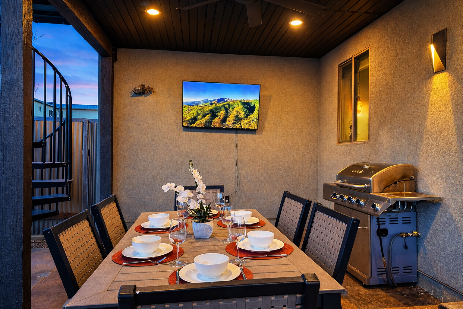 Outdoor Eating and BBQ Smart Tv