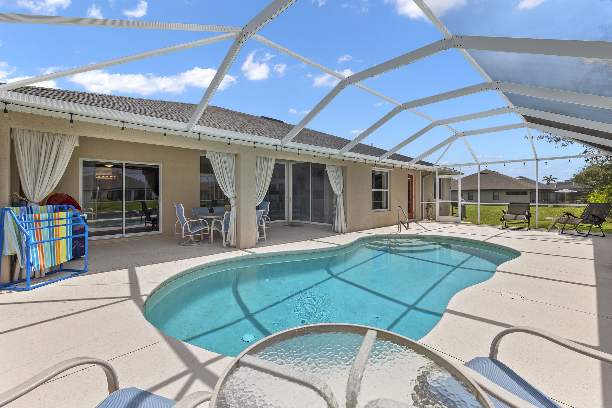 Pool is heated to 85 degrees for guests enjoyment