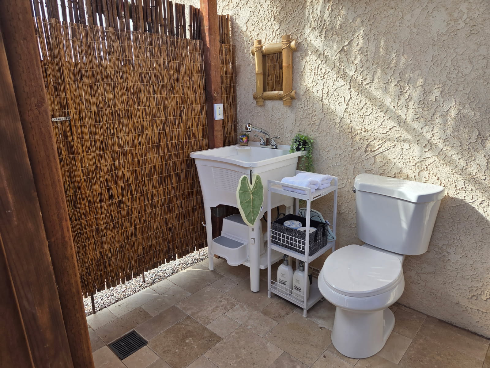 Outdoor pool bathroom