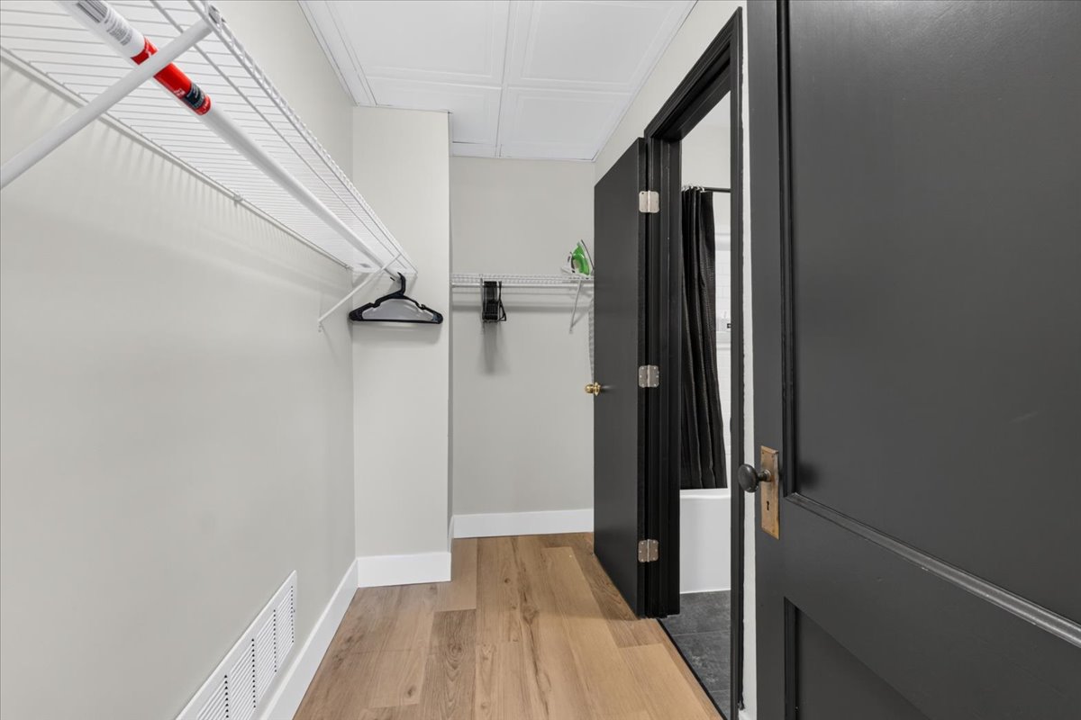 Walkable closet.