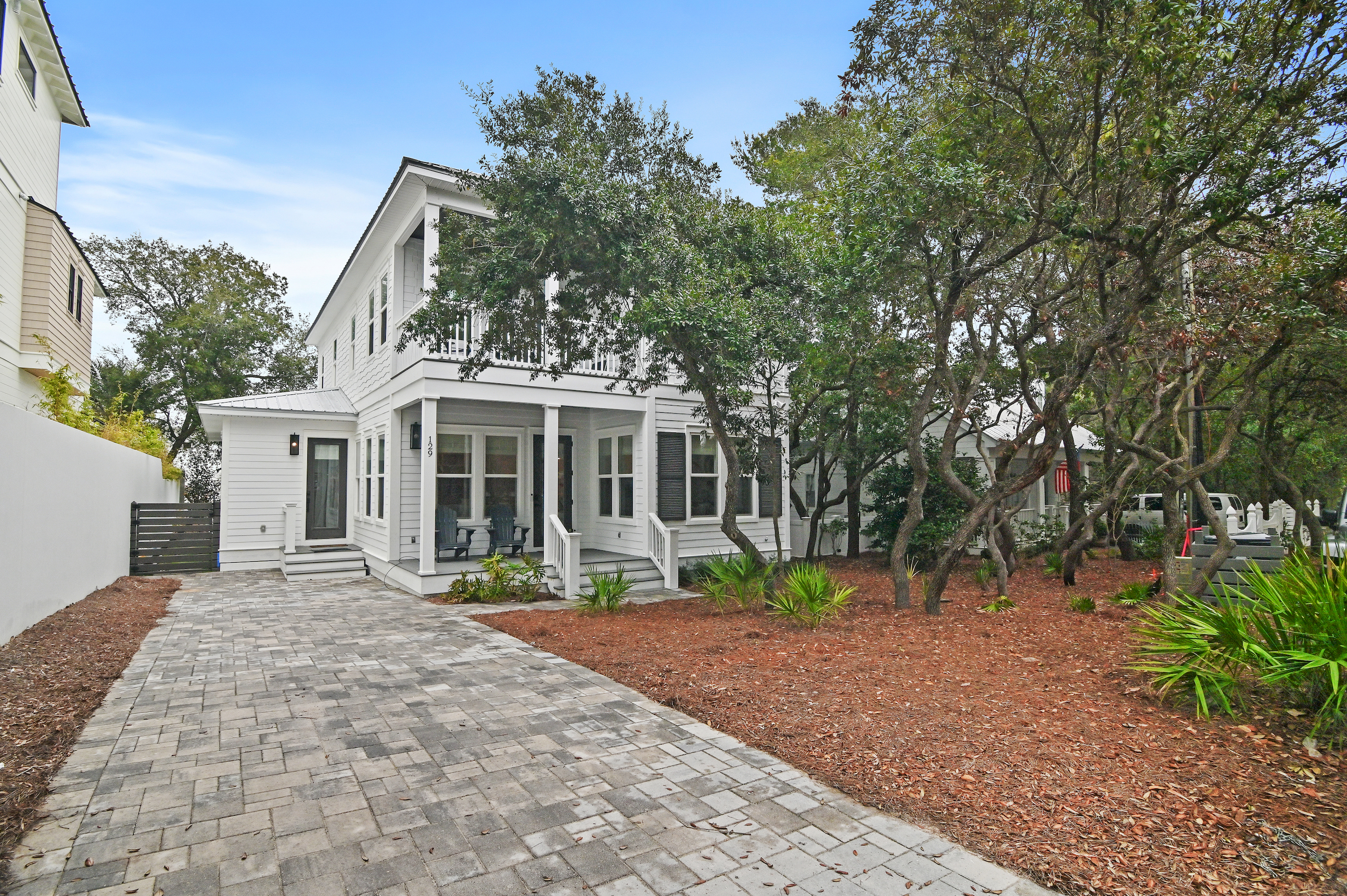 Plenty of driveway space for two vehicles.