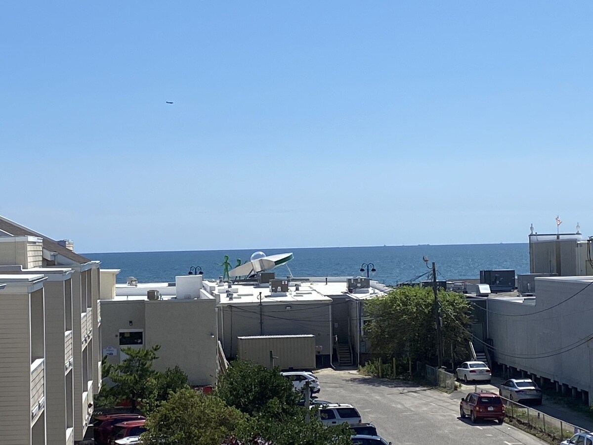 View from top level balcony