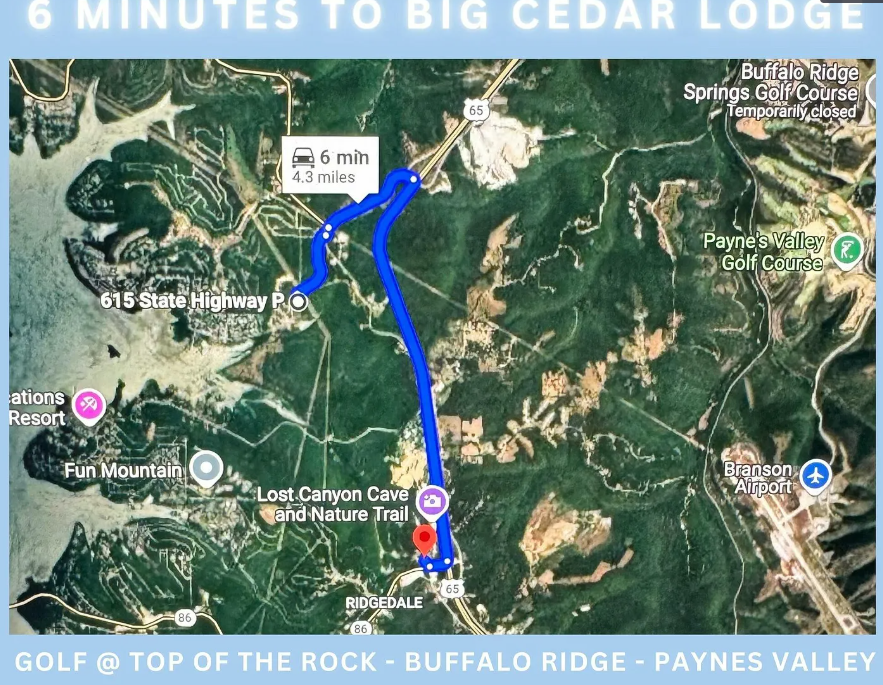 Distance to Big Cedar