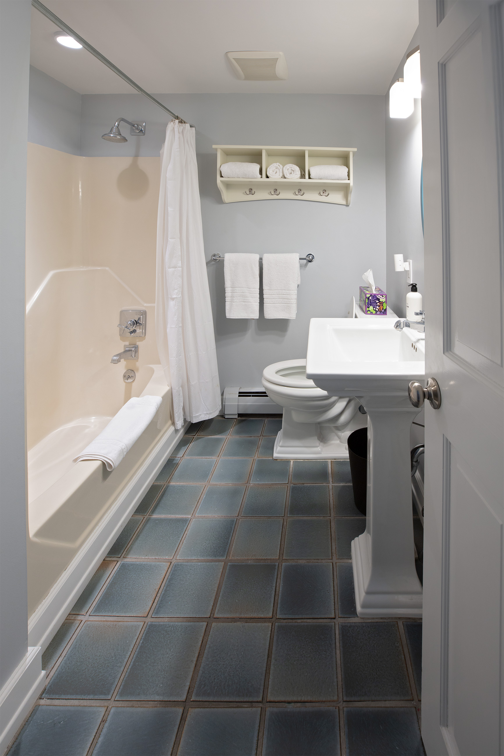 Second-floor hallway bathroom