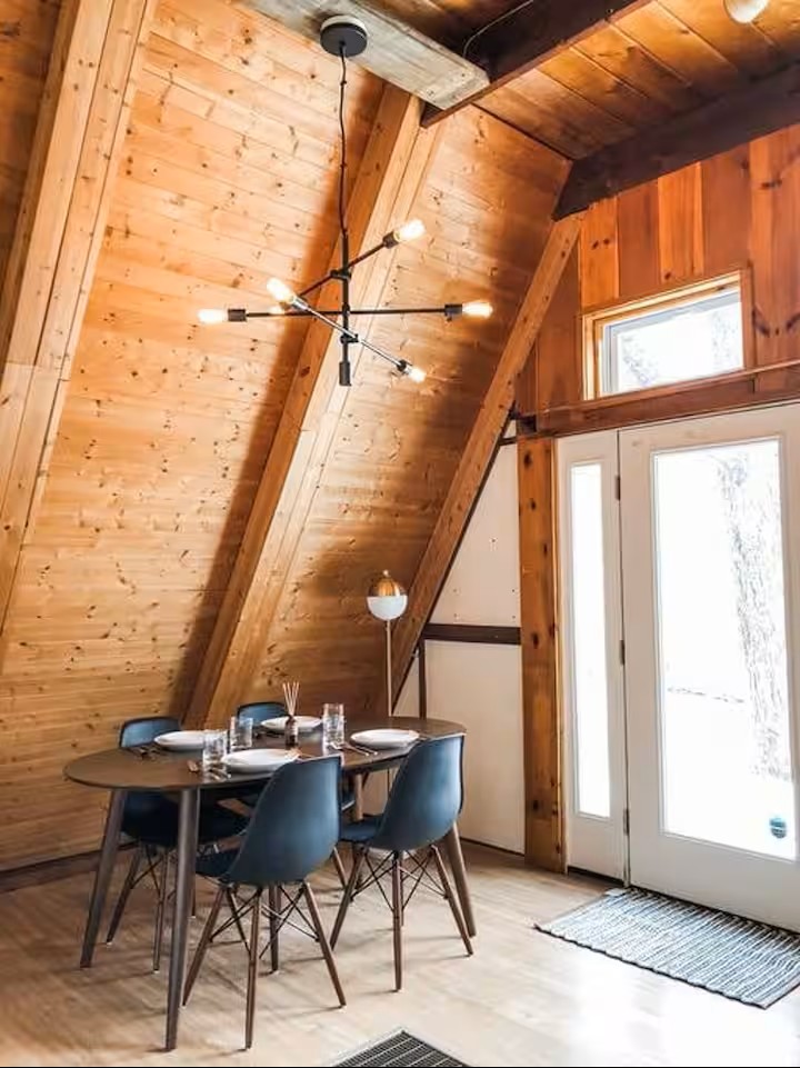 The main living area overlooking the deck and backyard