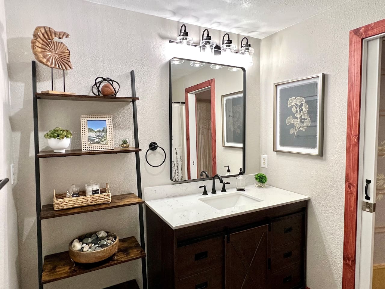 Basement bathroom with shower