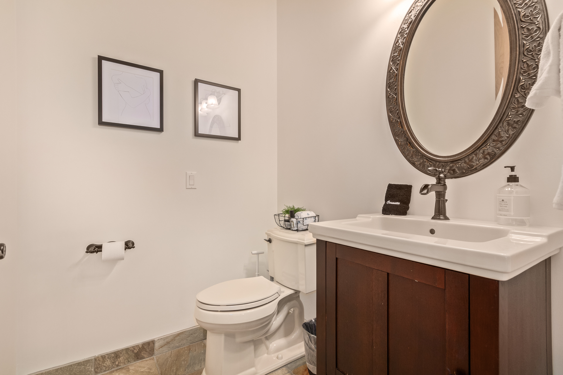 1/2 bath off main living area