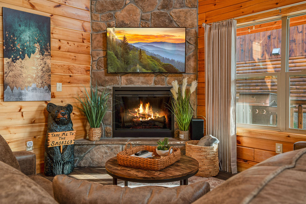 Cozy family area on the main level.