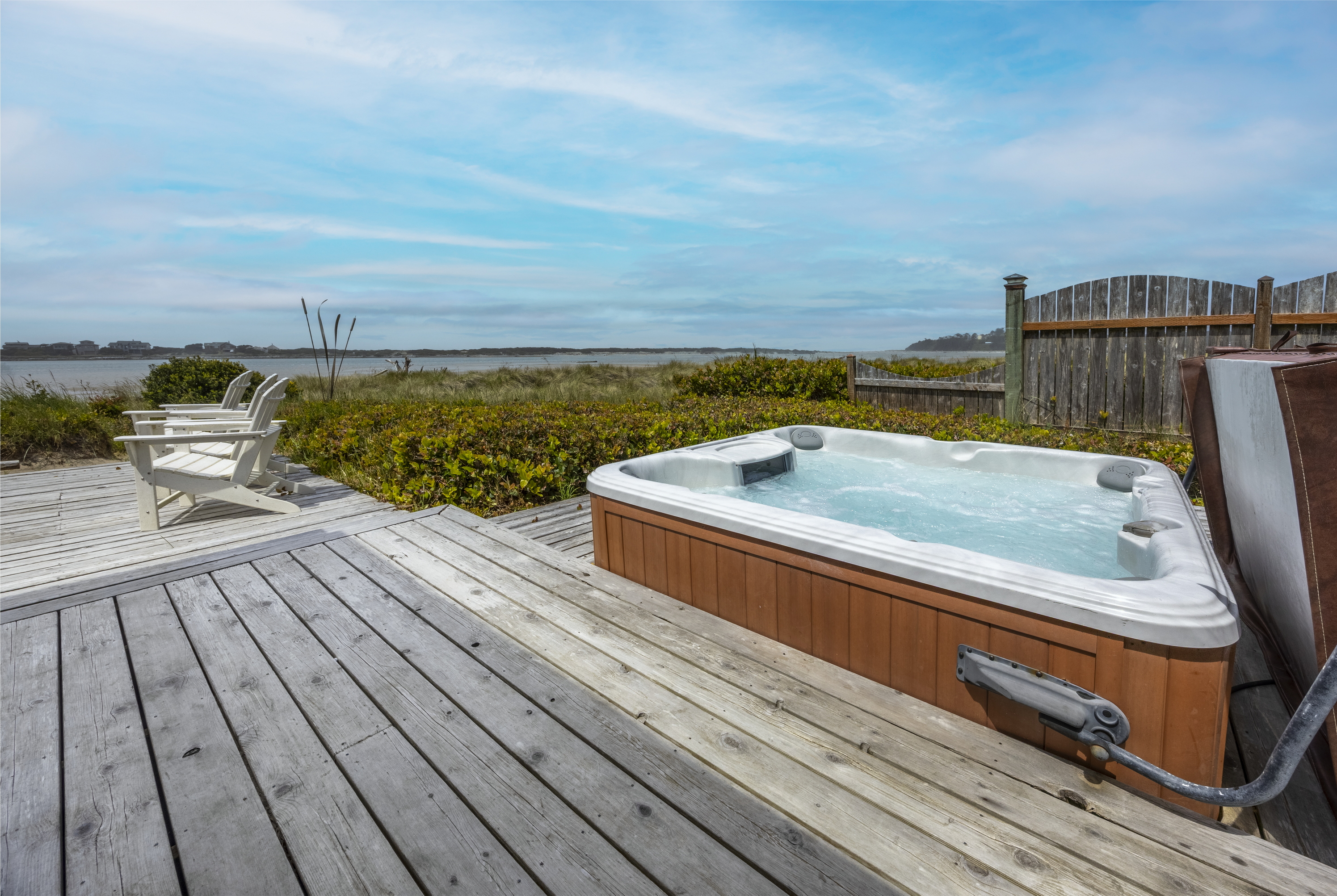 Relax and recharge in the inviting hot tub!