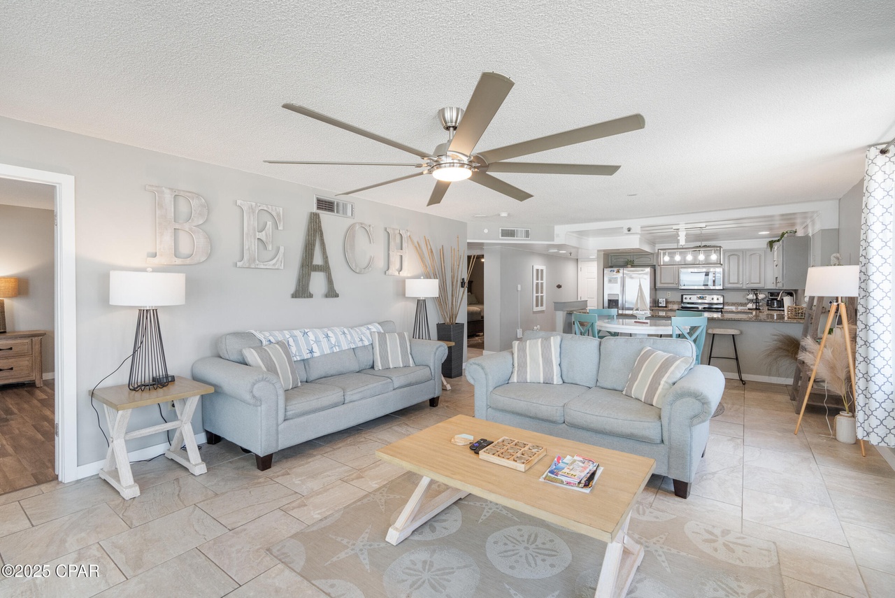 Gulf-Front Living Room