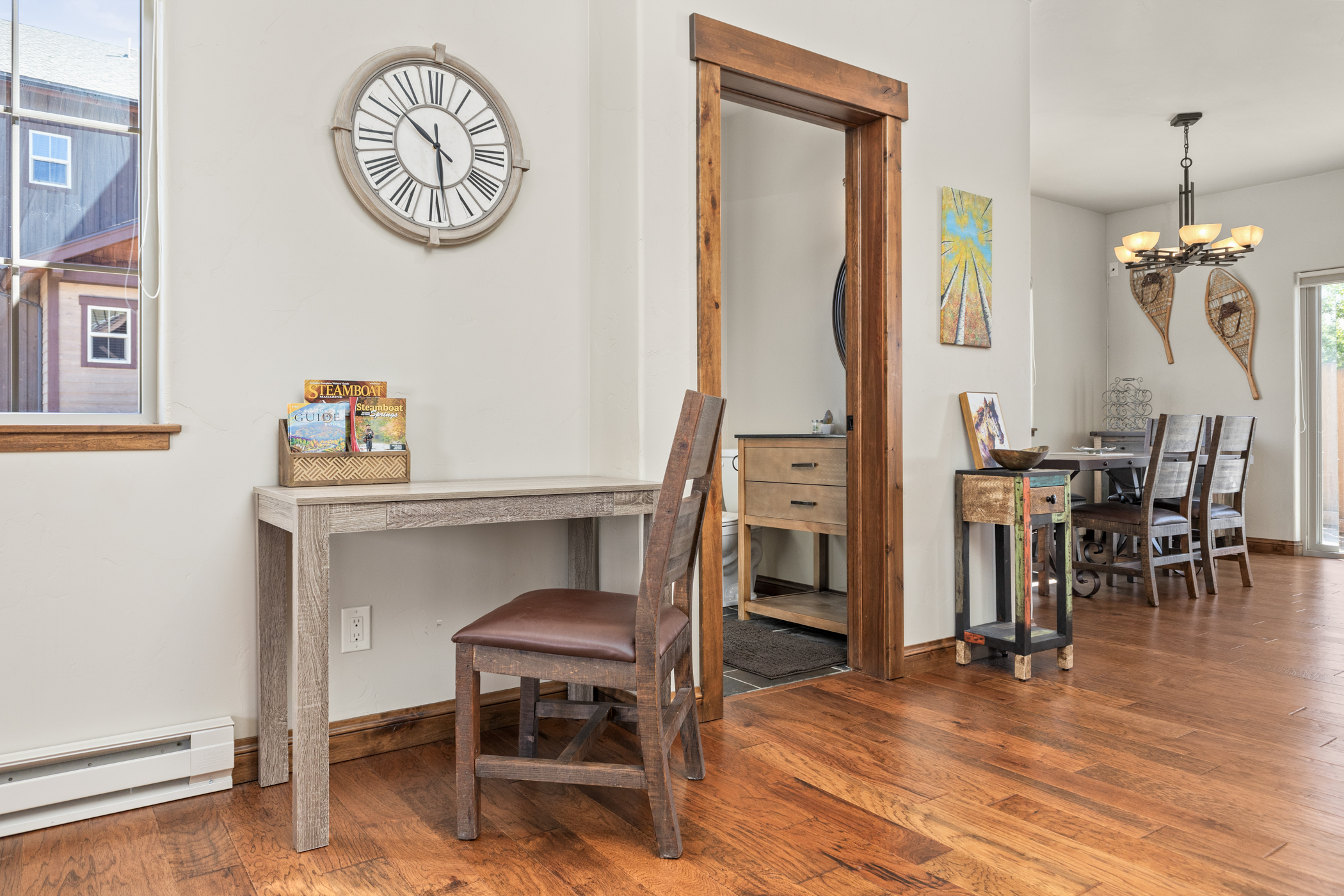 Workspace off Dining Area